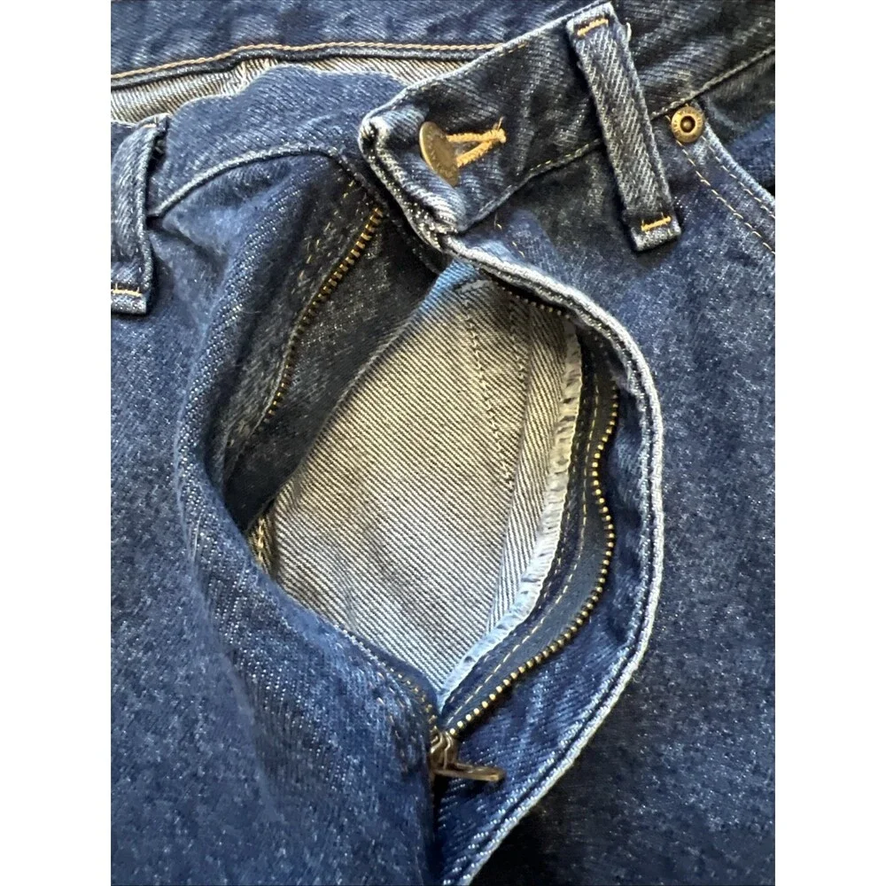 Wrangler Jeans Mens 36 X 32 Dark Wash Regular Fit Western Denim Cowboy Straight